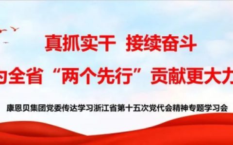 康恩贝党委传达学习省第十五次党代会精神