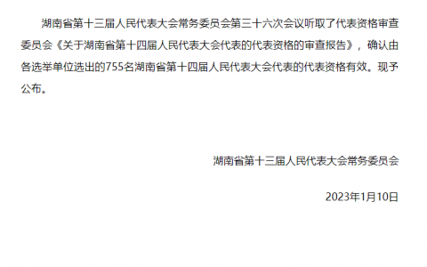 理想华莱总裁张先枚，当选湖南省第十四届人民代表大会代表