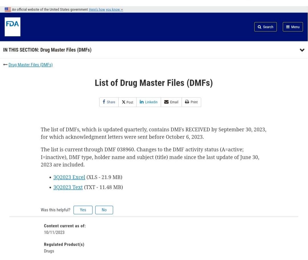 福瑞达生物科技自主研发的依克多因通过美国原料药DMF备案