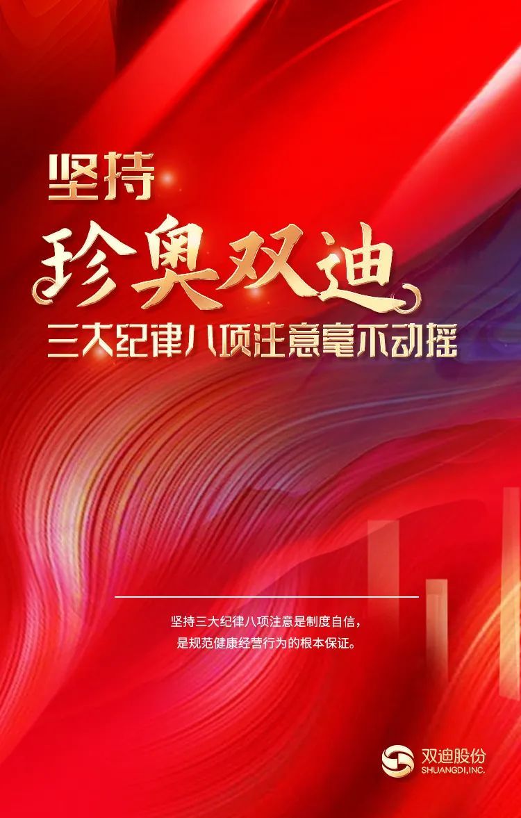 双迪董事长年度工作报告关键词——七个坚持