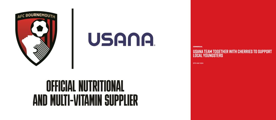 USANA联手现英超球队AFC伯恩茅斯，为当地少年儿童提供营养支持