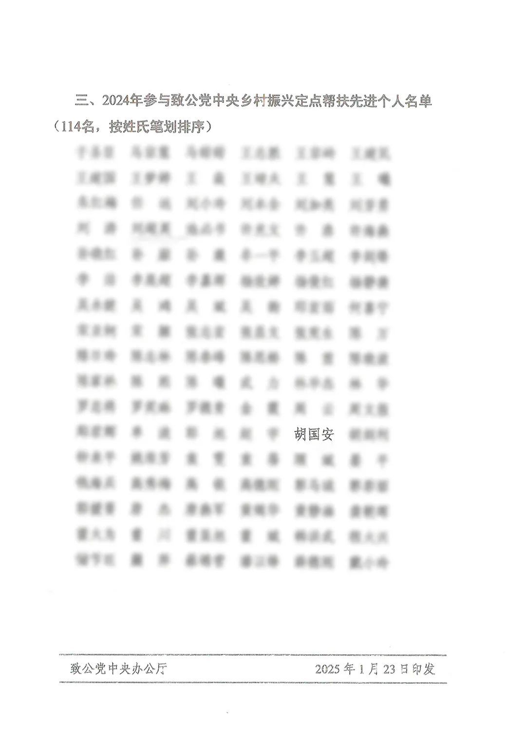 绿之韵胡国安获“2024年度致公党中央乡村振兴定点帮扶先进个人”称号